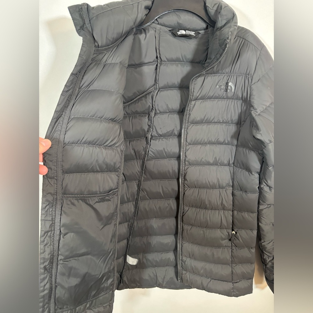 The North Face 550 Down Jacket Women’s XS Gray Lightweight Puffer Coat Warm - Picture 3 of 11